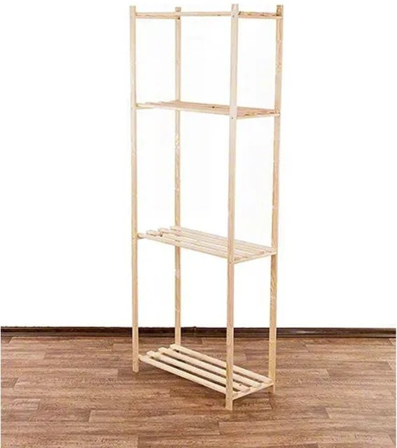 PROREGAL Timbercraft Holzregal aus Kiefernholz in Natur, H x B x T: 50 x 65 x 28,5 cm - Bild 1