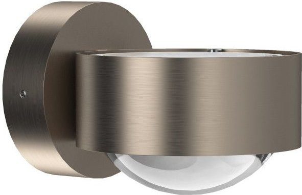Top Light Puk Mini Wandleuchte in Nickel matt mit Glas Linse klar - Bild 1