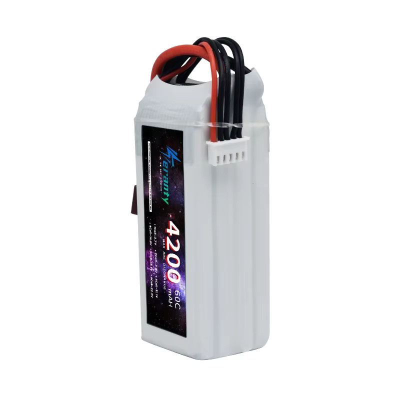 TERFPV LiPo Akku 14,8V 4S 4200mAh mit XT60 Deans T Anschluss für Drohne FPV Flugzeug - Bild 1