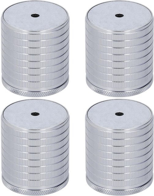 4er-Set Verstellbare Möbel-Erhöher aus Aluminiumlegierung in Grau, Tragfähigkeit 75 kg, Höhe: 43 mm - Bild 1
