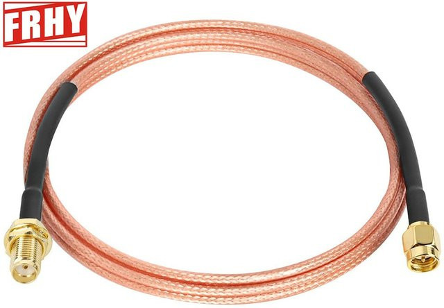 FRHY SMA-Schottverlängerungskabel RG316 Low-Loss Coaxial Kabel mit SMA-Stecker auf Buchse, Länge: 2 m - Bild 1