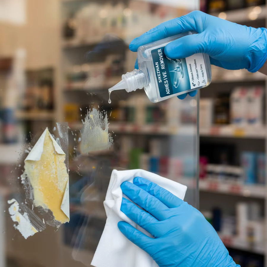 SIKEZHAN Klebstoffentferner mit Schaber, 50 ml, spurloser Aufkleber- und Klebebandrückständereiniger für Glas, Metall und Kunststoff - Bild 3