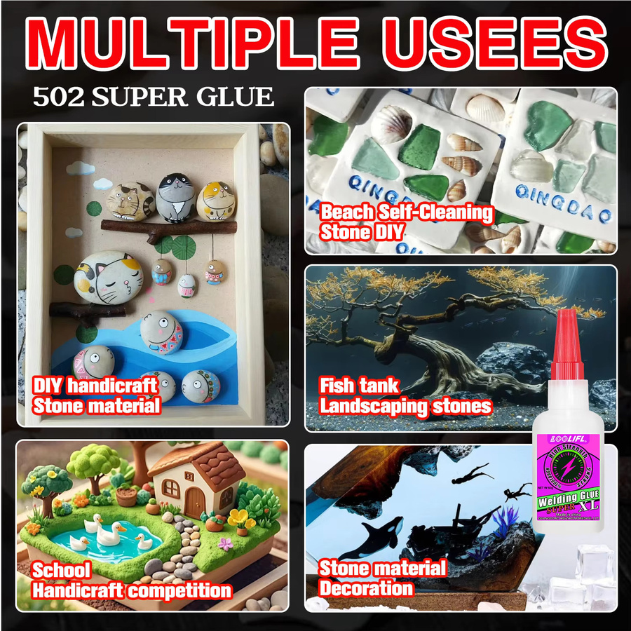 Loolifl Sekundenkleber transparent, hochfester öliger Schweißkleber für Harz, Keramik, Metall und Glas, 50 g - Bild 6