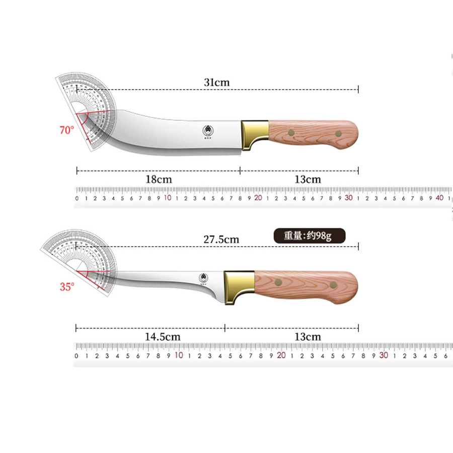 Seiko Edelstahl-Fleischmesser mit Holzgriff in Silber - Bild 4