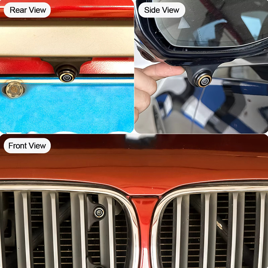 Bileeko Fisheye-Rückfahrkamera in Schwarz mit 1080P Full HD AHD/CVBS, Weitwinkelobjektiv und Einparkhilfelinien für Front-, Seiten- oder Rückansicht - Bild 3