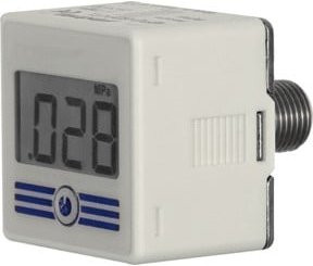 Riegler Digital-Manometer mit Hintergrundbeleuchtung, 0-10 bar, R 1/4 AG, Weiß - Bild 1