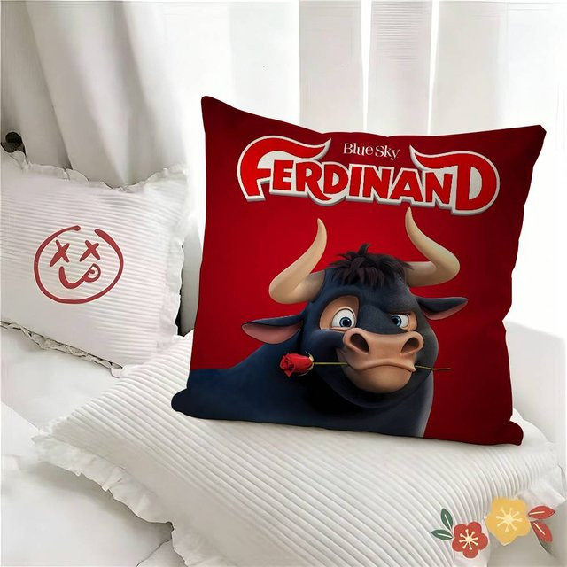 MGHNG Kissenbezug Ferdinand Cartoon Design, Quadratisch, Rot, B/B/H: 45 x 45 x 0 cm - Bild 1