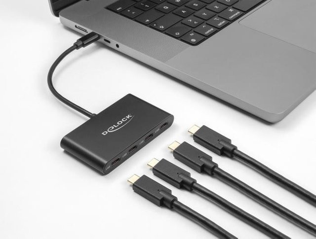 Delock USB-C Hub 4 Port USB 3.2 Gen2 10 GBit/s Schwarz 64129 - Bild 2