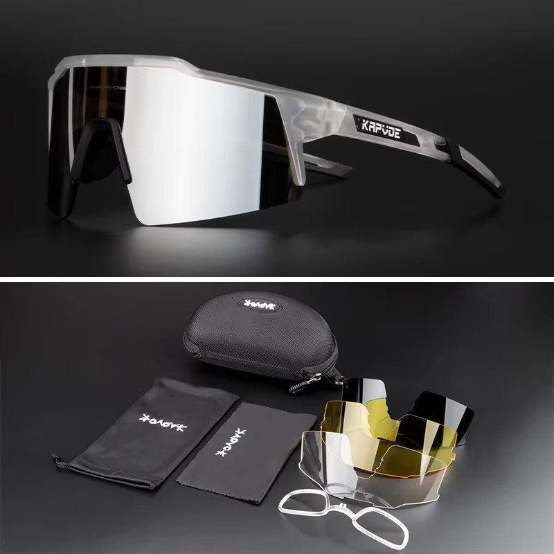 Kapvoe Sportsonnenbrille, Vollrand, Kunststoff, Unisex - Bild 3