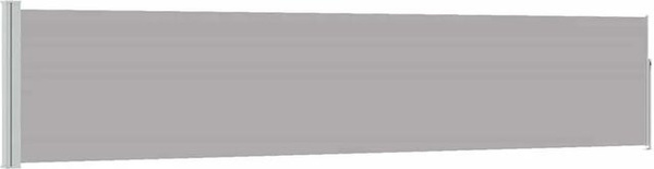 vidaXL Ausziehbare Seitenmarkise aus Polyester in Grau, B/H: 500 x 100 cm