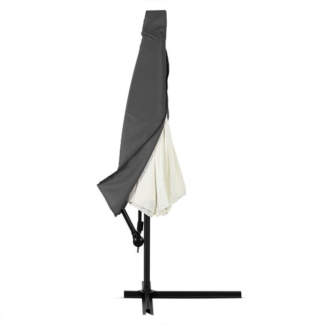 Deuba Ersatzabdeckung für Ampelschirm und Sonnenschirm aus Polyester, Anthrazit, Durchmesser: 300 cm - Bild 1