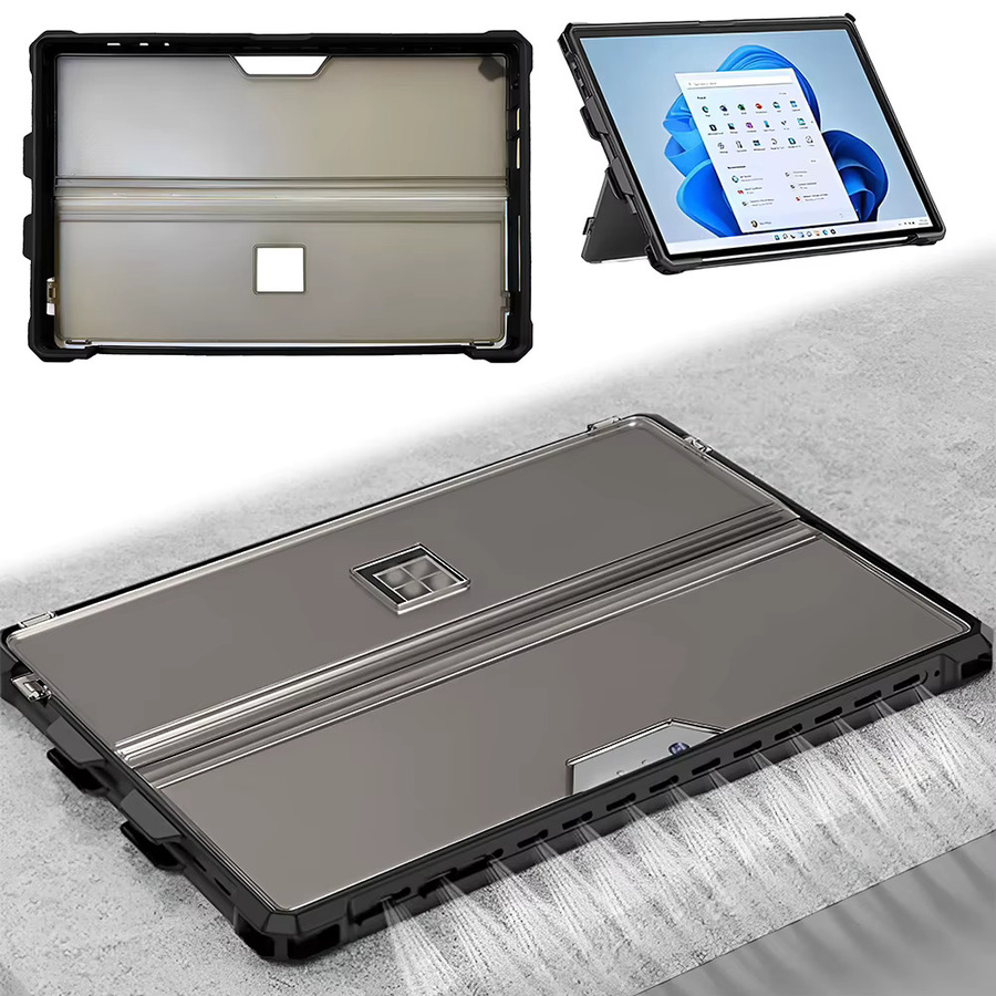Robuste Schutzhülle für Microsoft Surface Pro 6, Pro 5 und Pro 4 in Grau, kompatibel mit Tastatur - Bild 2