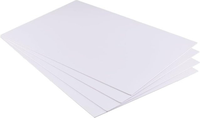4 Stück PVC-Schaumstoffplatten in Weiß, 2 mm Dicke, B: 30,0 cm x B: 30,0 cm - Bild 1
