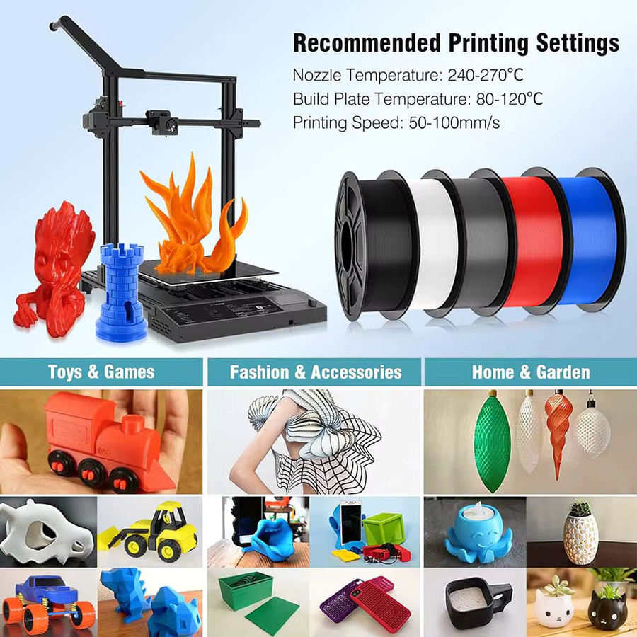 JAYO PETG 3D-Druckerfilament Transparent, 1,75 mm, 1100 g - Bild 5