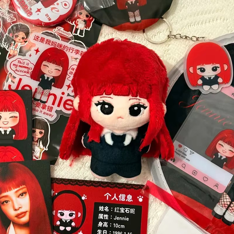 MINISO K-Pop Idol Jennie Cartoon-Puppe, Schlüsselanhänger, Plüsch / Textil - Bild 3