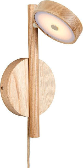 Good&Mojo Okinawa LED-Wandleuchte aus Eschenholz natur als dimmbare Akzent- und Leseleuchte - Bild 1