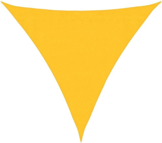 Furnicato Sonnensegel dreieckig aus HDPE in Gelb, B/B/B: 3,6 x 3,6 x 3,6 m - Bild 1