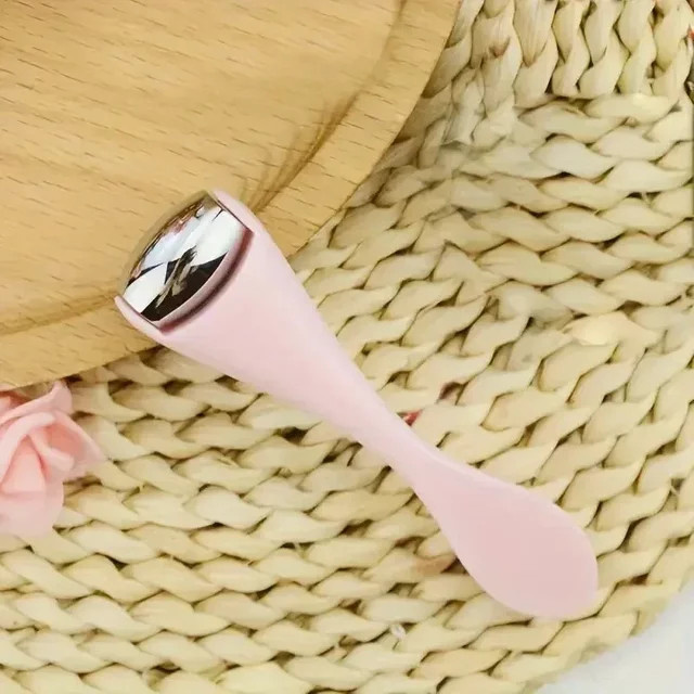Edelstahl Eis Roller Doppel Kopf, Augen- und Gesichtsmassagegerät, Unisex - Bild 1
