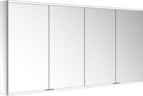 Keuco Royal Modular 2.0 Vorbau-Spiegelschrank mit LED-Beleuchtung und 4 Drehtüren aus Kristall-Doppelspiegel, B/H/T: 190 x 90 x 16 cm, Silber und Weiß - Bild 1