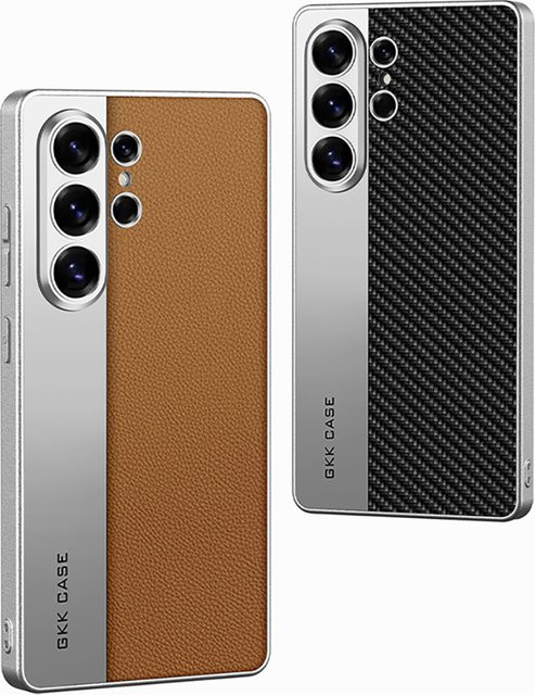 Samsung Galaxy S26 Ultra Schutzhülle aus mattem Leder in Blau und Braun, ultradünn und hautfreundlich mit All-Inclusive-Anti-Drop-Schutz - Bild 1