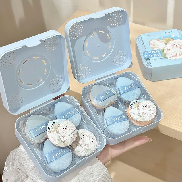 Daumen-Puff-Set für Concealer, 5er Packung, beflockt - Bild 1