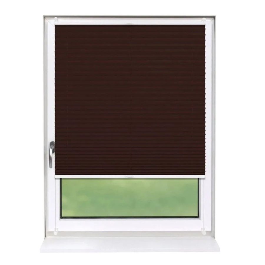 Deco-Raum Plissee Basic Klemmfix Dunkelbraun Blickdicht B: 105 cm, H: 150 cm - Bild 2