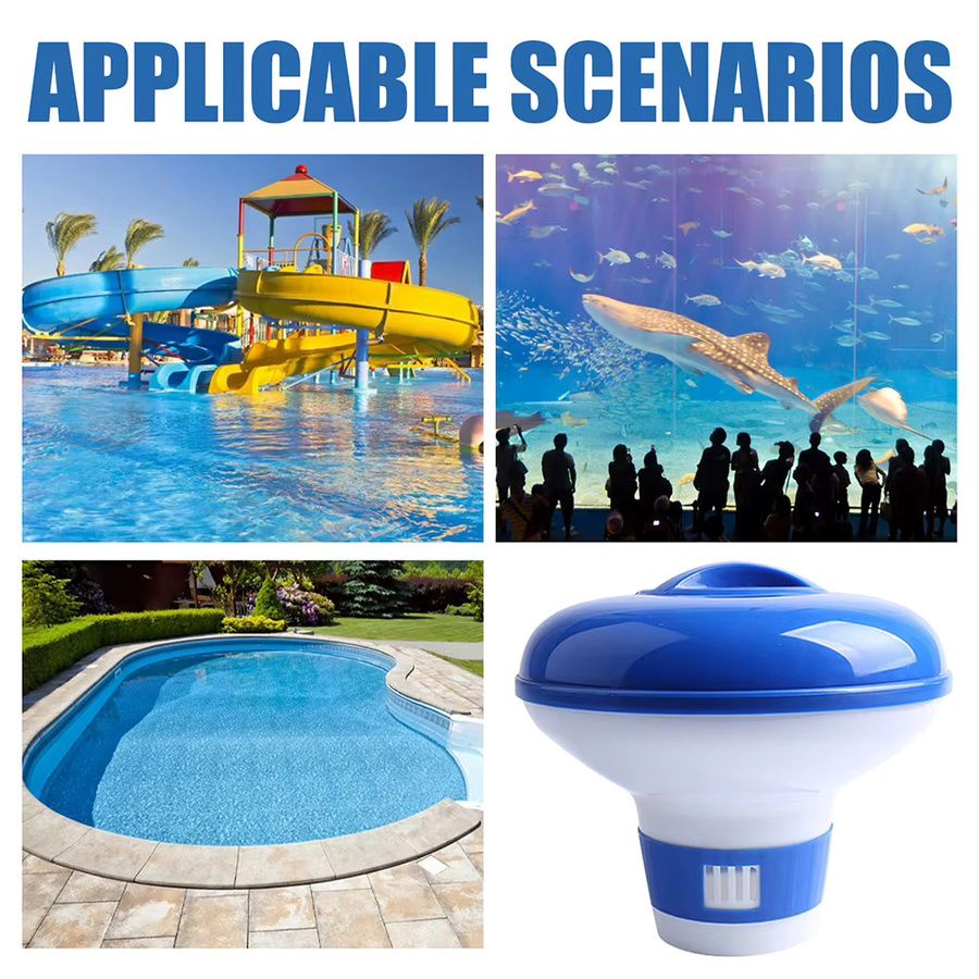 APWIKOGER Schwimmbad Chlor Floater in Blau zur automatischen Wasserdesinfektion und Dosierung von Reinigungstabletten - Bild 4