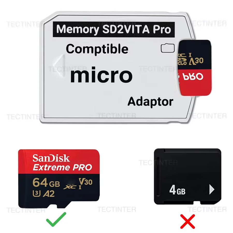 SD2VITA Version 6.0 Speicherkarte Single Slot Adapter für PS Vita PSV 1000/2000 von TECTINTER - Bild 2