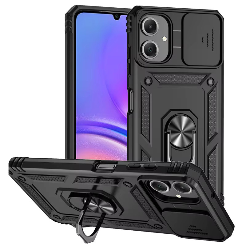 Stoßfeste Schutzhülle für Samsung Galaxy A06 mit Objektivschutz in Schwarz - Bild 2