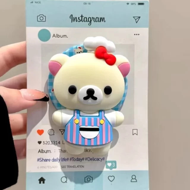 Potdemiel Rilakkuma Bär MagSafe Magnetischer Griptok Telefonständer für iPhone mit faltbarer Funktion - Bild 1