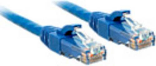 Lindy RJ45 Patchkabel CAT 6 U/UTP Ethernet LAN Kabel Blau, Länge: 10,00 m - Bild 1