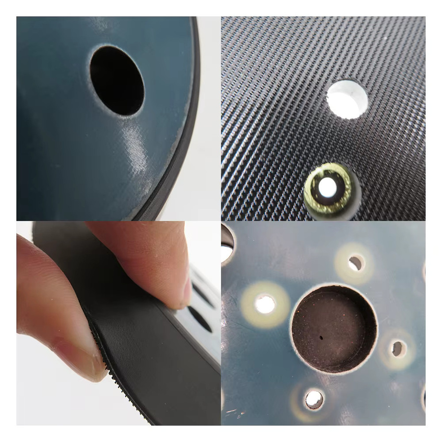 VIBRATITE 6 Zoll 6-Loch-Schleifpad mit Klettverschluss als staubfreier Ersatz-Trägerplatte für Exzenterschleifmaschinen, Durchmesser: 150 mm - Bild 2