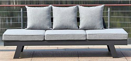 Gartensofa Garden Pleasure Donna mit Schlaffunktion in Grau/Anthrazit, Breite: 216,5 cm - Bild 3