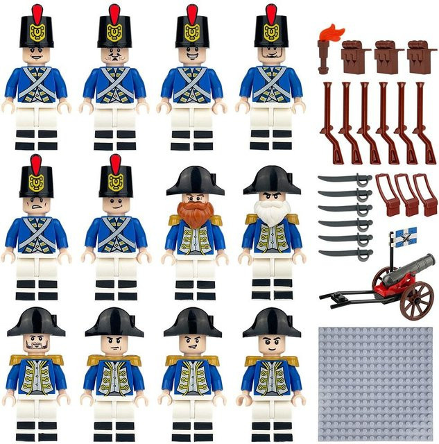 LP GO Mittelalterliche Royal Navy Napoleonische Kriege Minifigur Bausteine, Ritter, Einzelfigur, 4.5cm - Bild 1