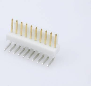 Molex Stiftleiste Standard 10-polig in Weiß mit Goldkontakten Rastermaß 2.54mm - Bild 1
