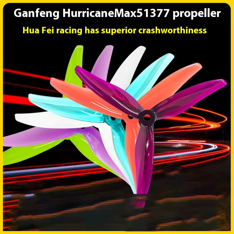 Gemfan Qianfeng Hurricane Max 51377 3-Blatt-Propeller 5 Zoll für FPV-Drohnen in Purple - Bild 1