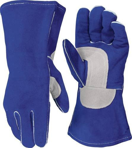 Toparc Schweißerhandschuhe aus Rindspaltleder in Blau, Größe XL - Bild 1