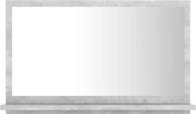 vidaXL Badspiegel modern in Betongrau, Wandmontage, B/T/H: 60 x 10,5 x 37 cm - Bild 1