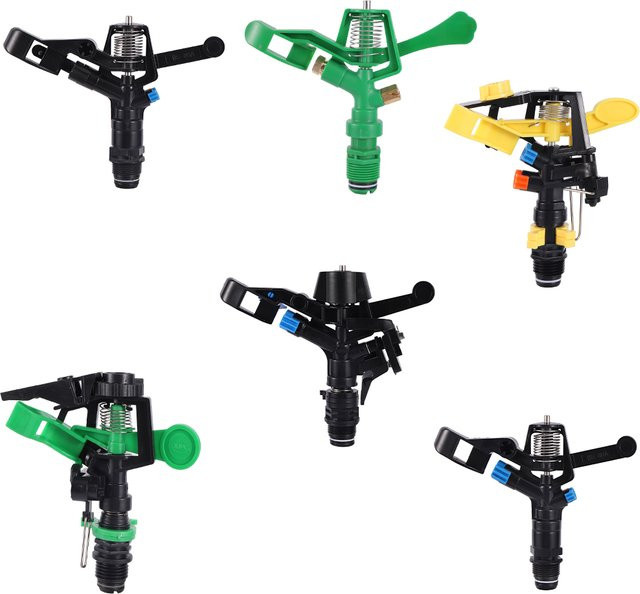 Rotierender Wipp-Sprinkler von Adhere To Fly mit 1/2 Zoll und 3/4 Zoll Außengewinde für die kreisförmige Garten- und Rasenbewässerung in Rot - Bild 1