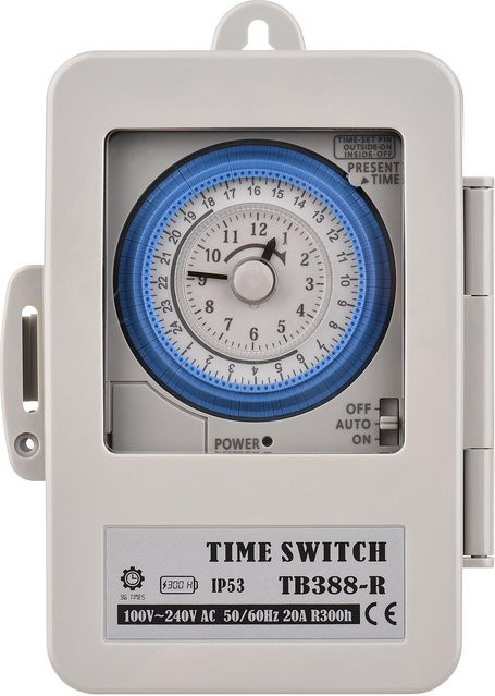 Mechanische 24-Stunden-Zeitschaltuhr von Kkmoon in Weiß mit Schutzart IP53, programmierbarer elektrischer Zeitschaltkasten für 100–240 V AC - Bild 1