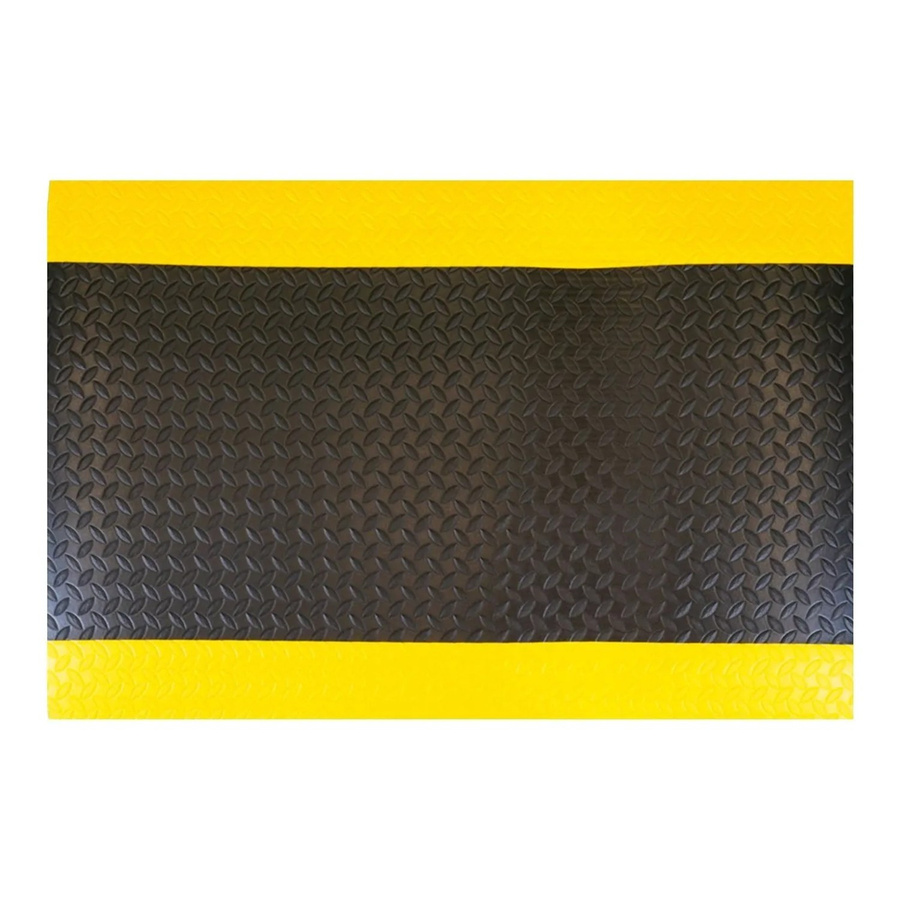 PROREGAL Anti-Ermüdungsmatte COMFORT PLUS mit Diamant-Profil aus Vinylschaum, Schwarz/Gelb, B: 91 cm, L: 500 cm, H: 1,27 cm - Bild 2