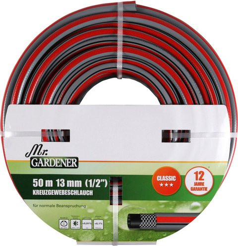Mr. GARDENER Kreuzgewebeschlauch Classic, 1/2 Zoll, bunt, 50 m - Bild 1