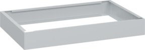 C + P Möbelsysteme Unterbau aus Stahl in Lichtgrau RAL 7035 auf 100 mm hohem Sockel B/T/H: 80 x 50 x 10 cm - Bild 1