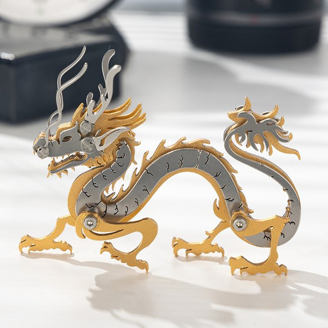 MOKR Drachen, 3D Metall-Puzzle, Fantasy, Schwarz - Bild 1