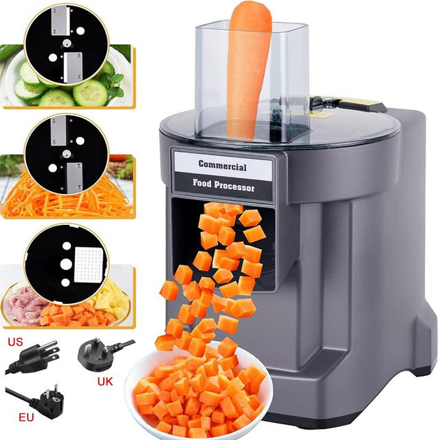 WERGANUASA 3-in-1 Elektrischer Gemüsehacker und Multifunktions-Küchenmaschine in Grau, B/T/H: 35,5 x 21,0 x 21,0 cm - Bild 1
