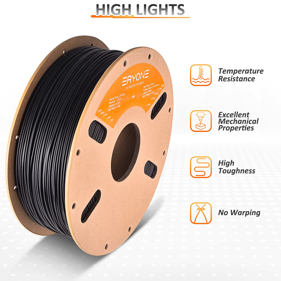 ERYONE PP-CF Filament PP-Kohlefaser für FDM 3D-Druck, Durchmesser: 1,75 mm - Bild 2
