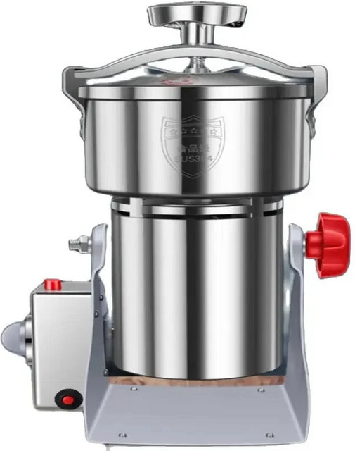 SUSWEETLIFE Getreidemühle aus Edelstahl in Silber für Kaffee, Gewürze, Kräuter und Trockenfutter, 220V Mahlmaschine für den Heimgebrauch - Bild 1
