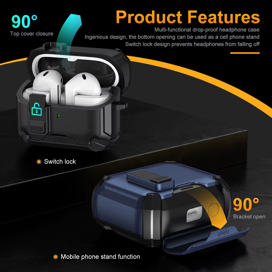 Samsung Galaxy Buds 3/3Pro Schutzhülle mit Haken und MagSafe Unterstützung - Bild 1