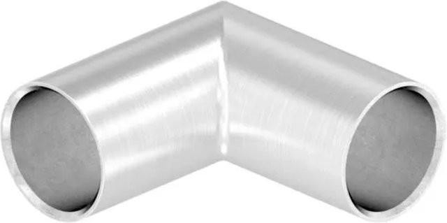 FeNau Rundstabverbinder aus V2A Edelstahl in Silber, 90 Grad Ecke zum Kleben, Durchmesser: 12 mm - Bild 1