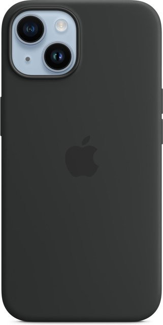 Apple iPhone 14 Silikon Case mit MagSafe in Mitternacht Schwarz - Bild 1